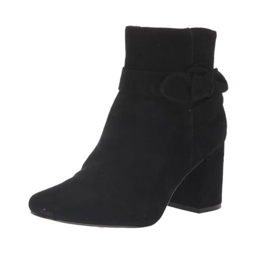 Bella‎ Vita Women's Felicity Bow Block Heel Suede Black  Size 11M